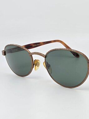 Bausch & Lomb W2994 OVBM Brown Frame Green Lens Sunglasses w Flexhinge 49-14-130